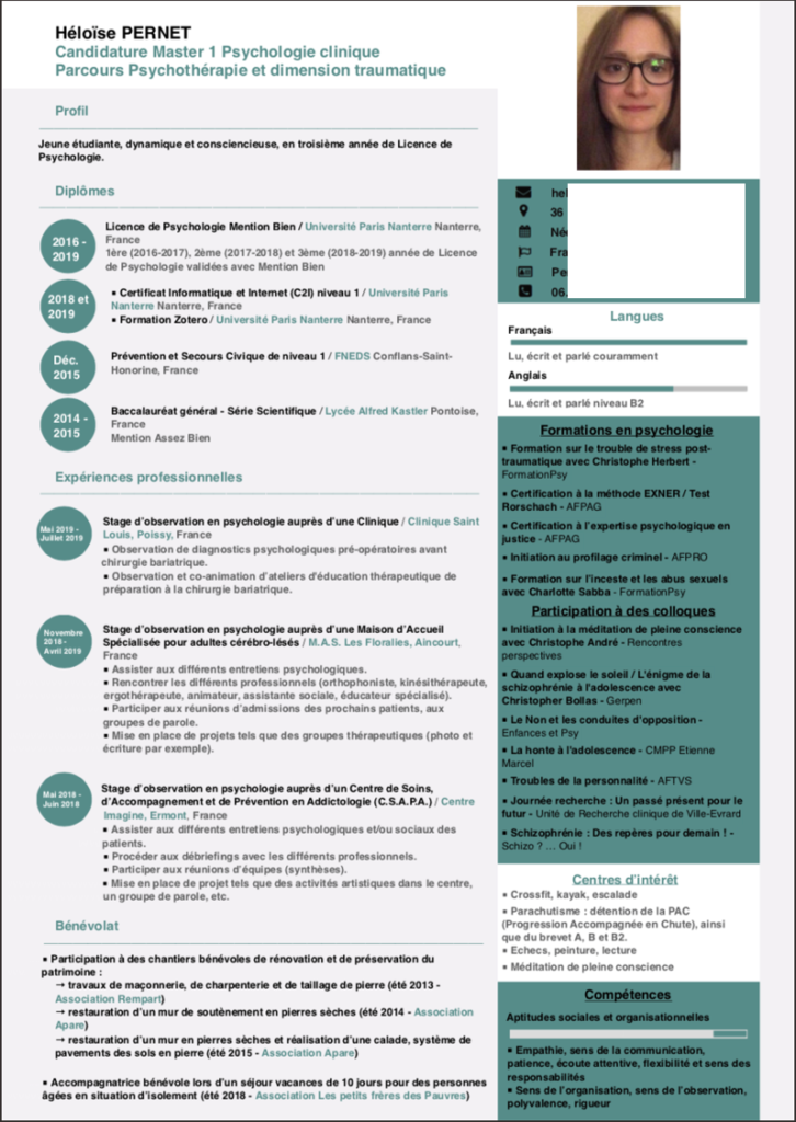 Sélection Master psychologie témoignage #03  Uninotes